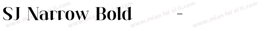SJ Narrow Bold 常规西方字体转换